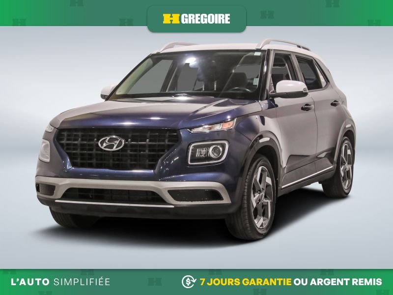 2022 Hyundai Venue Urban AUTO A/C CUIR GR ELECT MAGS CAM RECUL BLEUTO Blue