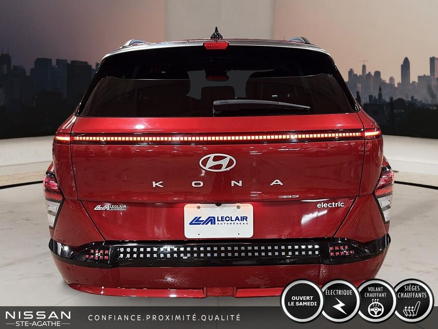 Hyundai Kona électrique ULTIMATE TA | 100 % ÉLECTRIQUE | TOIT OUVRANT | CAMÉRA 360° | TÊTE HAUTE 2024 Rouge