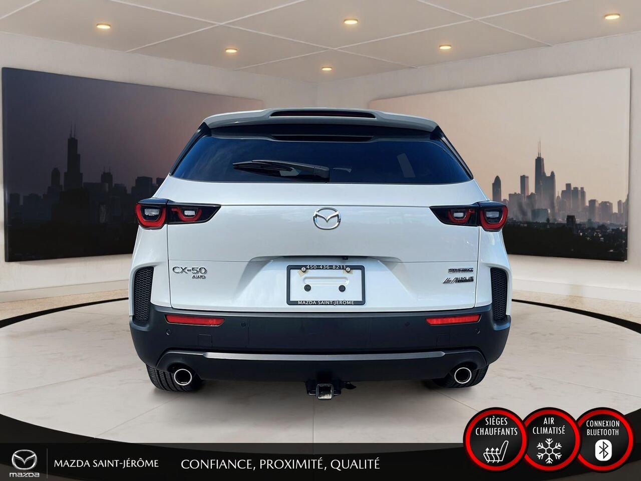 2025 Mazda CX-50 GT | TOIT PANORAMIQUE | CUIR BRUN | AWD | White Saint-Jérôme - photo #6
