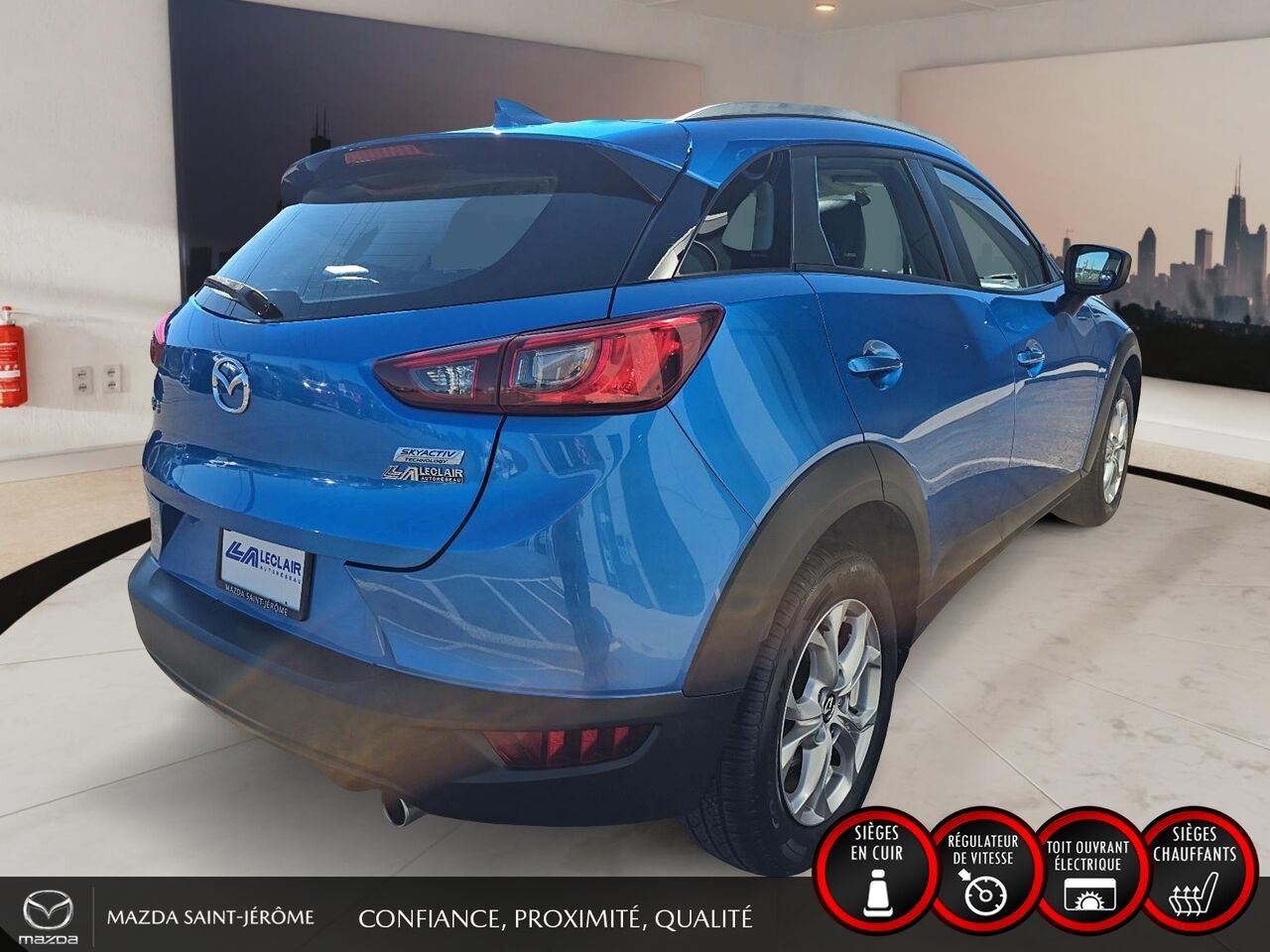 2016 Mazda CX-3 GS LUXURY | JAMAIS ACCIDENTÉ | TOIT OUVRANT | CUIR | MAGS Blue Saint-Jérôme - photo #5