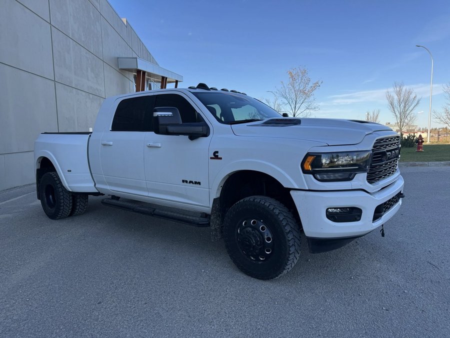 2023 Ram 3500 Limited | Front End PPF | Mega Cab Night Edition | 5th Wheel Prep | Harmon Kardon Sound System White