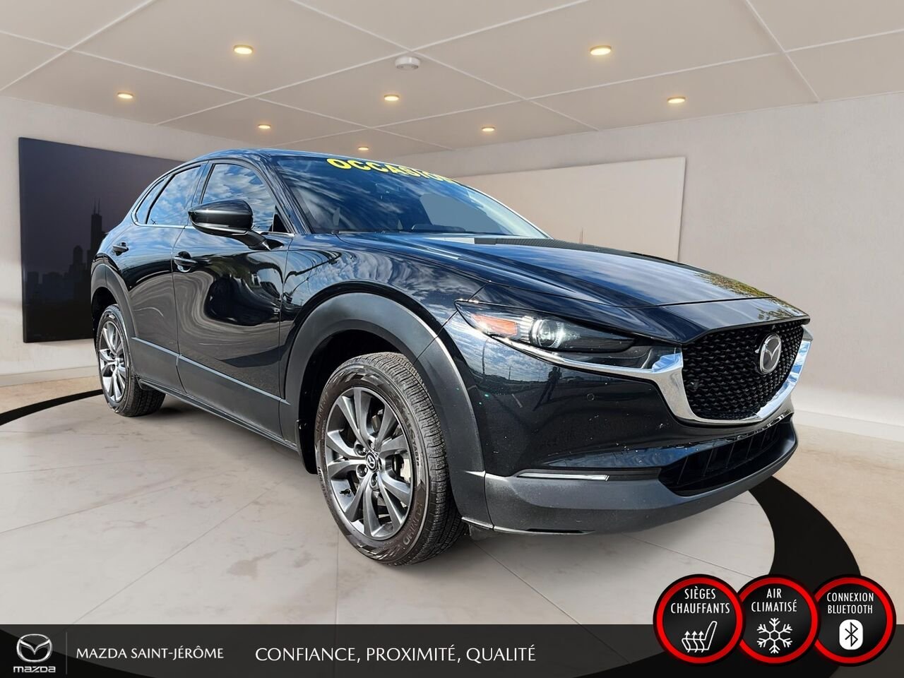 2023 Mazda CX-30 GT | CUIR | TOIT OUVRANT | NAVIGATION | AWD | CAMÉRA 360 Black Saint-Jérôme - photo #3