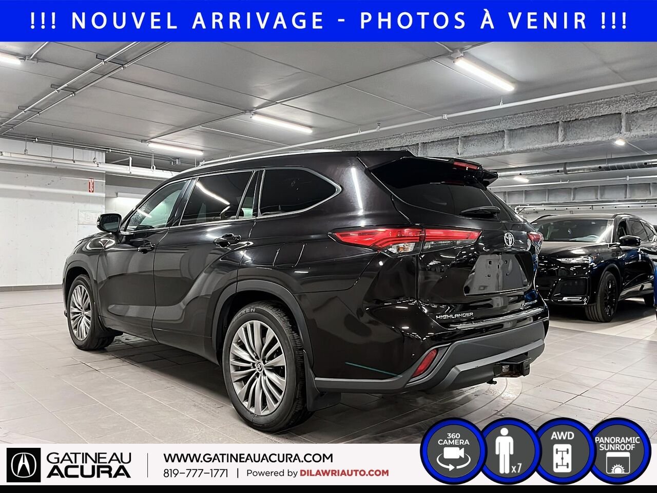 2020 Toyota Highlander Platinum AWD Black Ottawa & Gatineau - photo #7