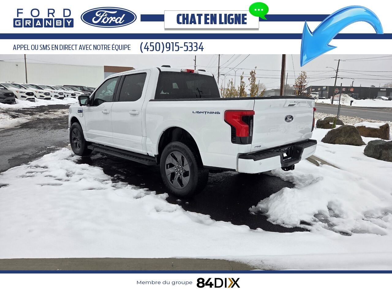 Ford F-150 Lightning 2024 Blanc Granby - photo #4