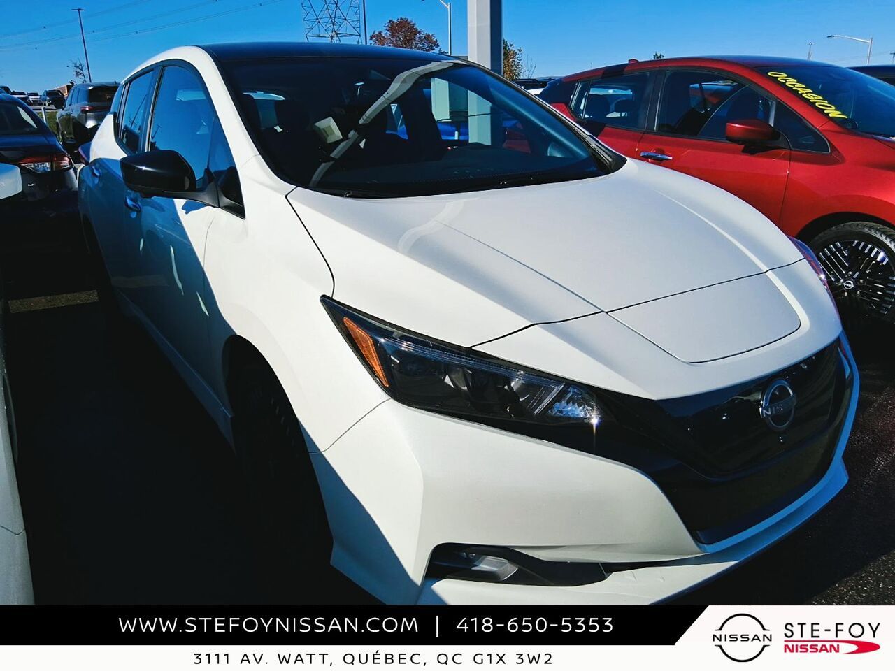 White 2023 Nissan LEAF Hatchback Front-Wheel Drive Automatic