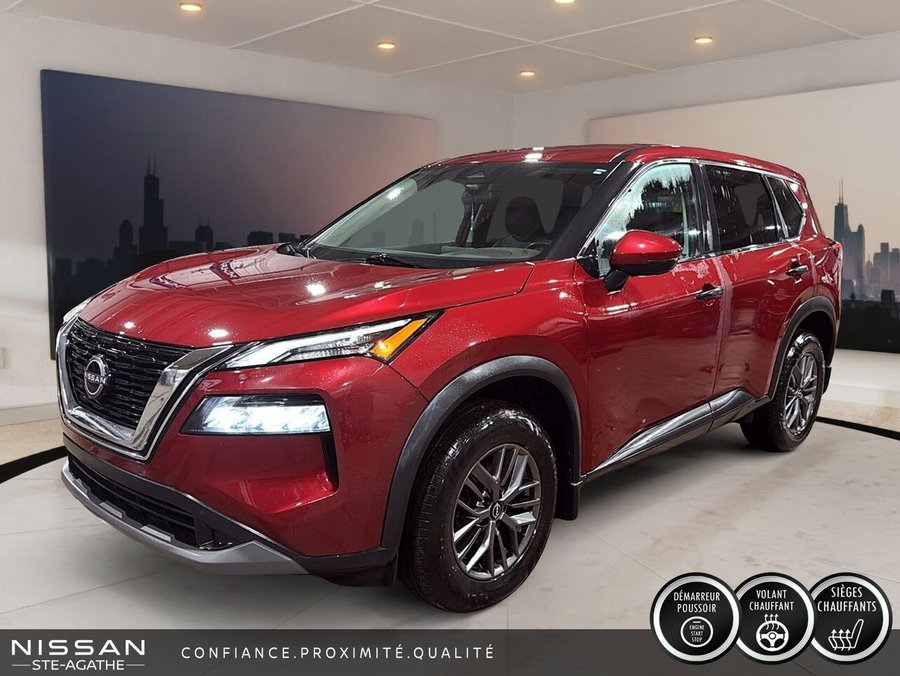 Nissan Rogue S | 1 PROPRIÉTAIRE | AWD | CARPLAY | VOLANT CHAUFFANT | CLIMATISATION 2 ZONES 2022 Rouge