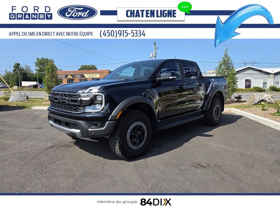 Ford RANGER Raptor cabine SuperCrew 4RM caisse de 5 pi 2024 Noir