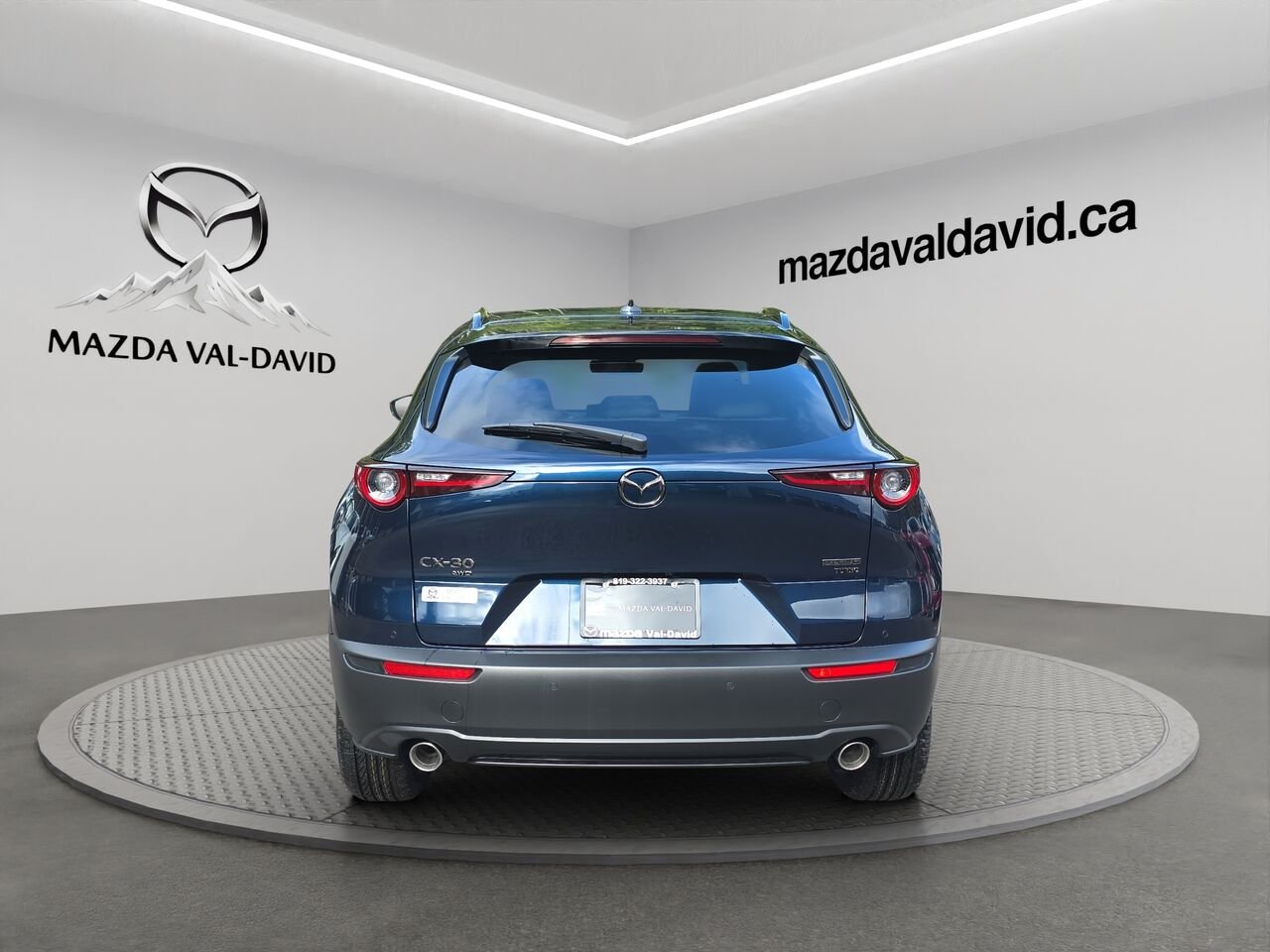 Mazda CX-30 GT, traction intégrale, sièges en cuir, caméra 360°, toit ouvrant, Bose 12 HP, affichage tête 2026 Bleu cristal foncé mica Val-David - photo #4