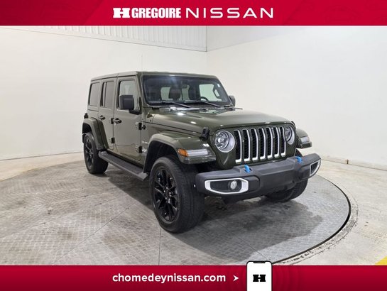 2022 Jeep Wrangler Unlimited Sahara * 4WD * Cuir Brun * 2 Toit Green