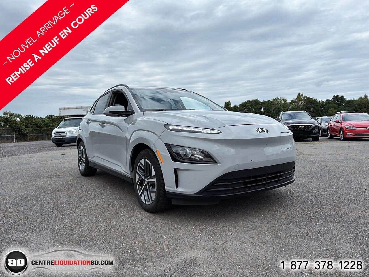 Hyundai Kona électrique Preferred | 2023 Gris Granby - photo #3