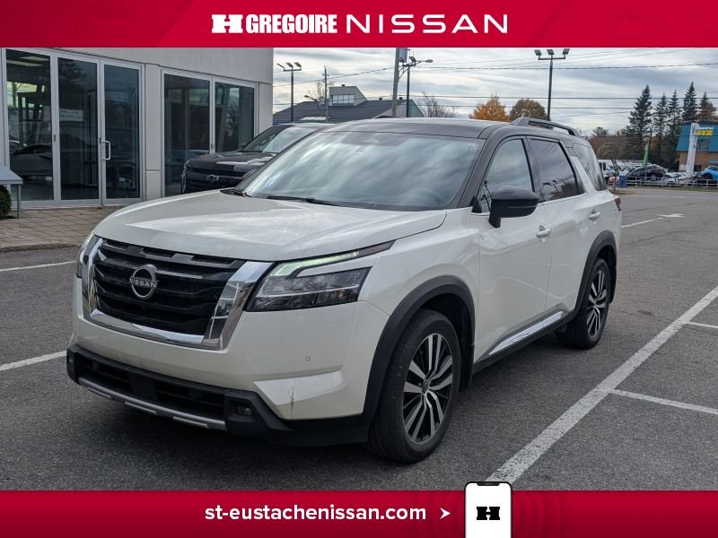 2024 Nissan Pathfinder Platinum AWD CUIR DEM. A DISTANCE APPLE CARPLAY White
