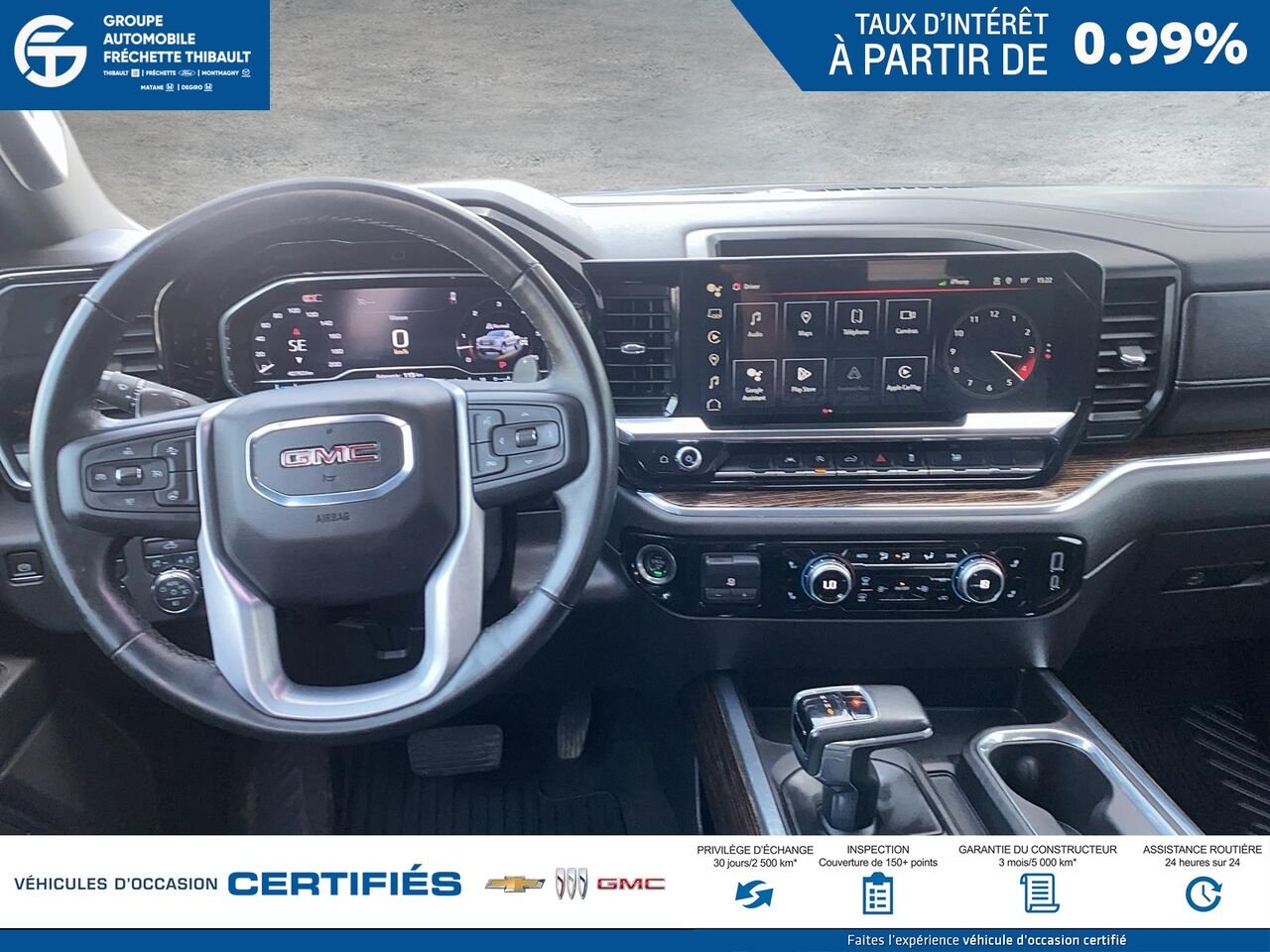 GMC SIERRA 150 AT4 cabine multiplace 4RM 157 po 2024 Blanc Montmagny - photo #9