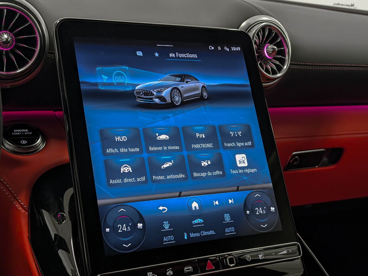 MERCEDES SL 63 AMG Option Burmester et Suspension Active 4Matic 2023 Gris Sherbrooke - photo #16