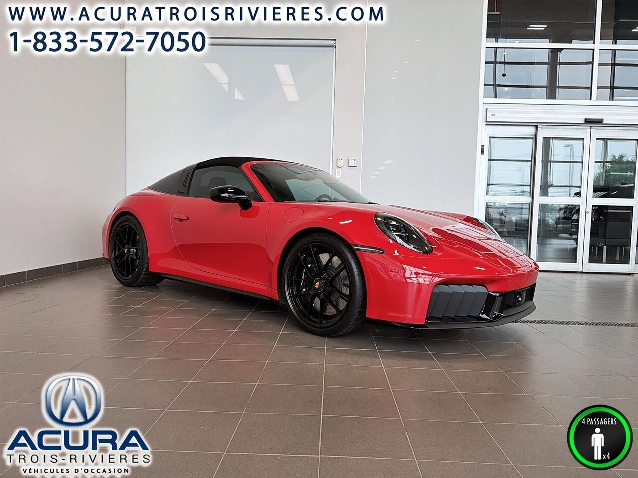 Porsche 911 TARGA 4 GTS T-HYBRID 2026 Rouge Trois-Rivières - photo #1