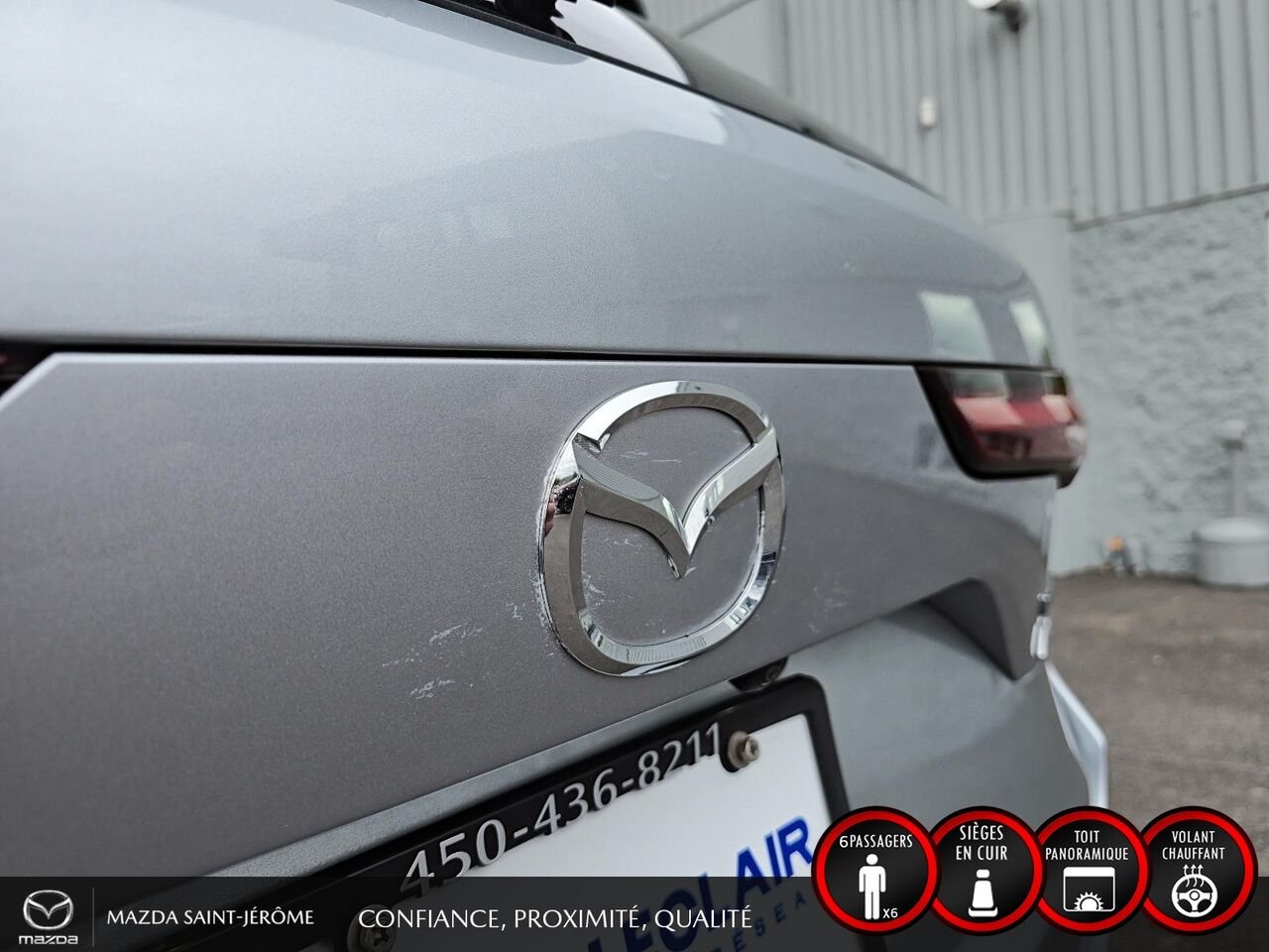 2024 Mazda CX-90 hybride rechargeable GS-L TI | 1 PROPRIÉTAIRE | HYBRIDE RECHARGEABLE | CUIR | HAYON ÉLECTRIQUE | DÉMARRAGE À DISTANCE Silver Saint-Jérôme - photo #7