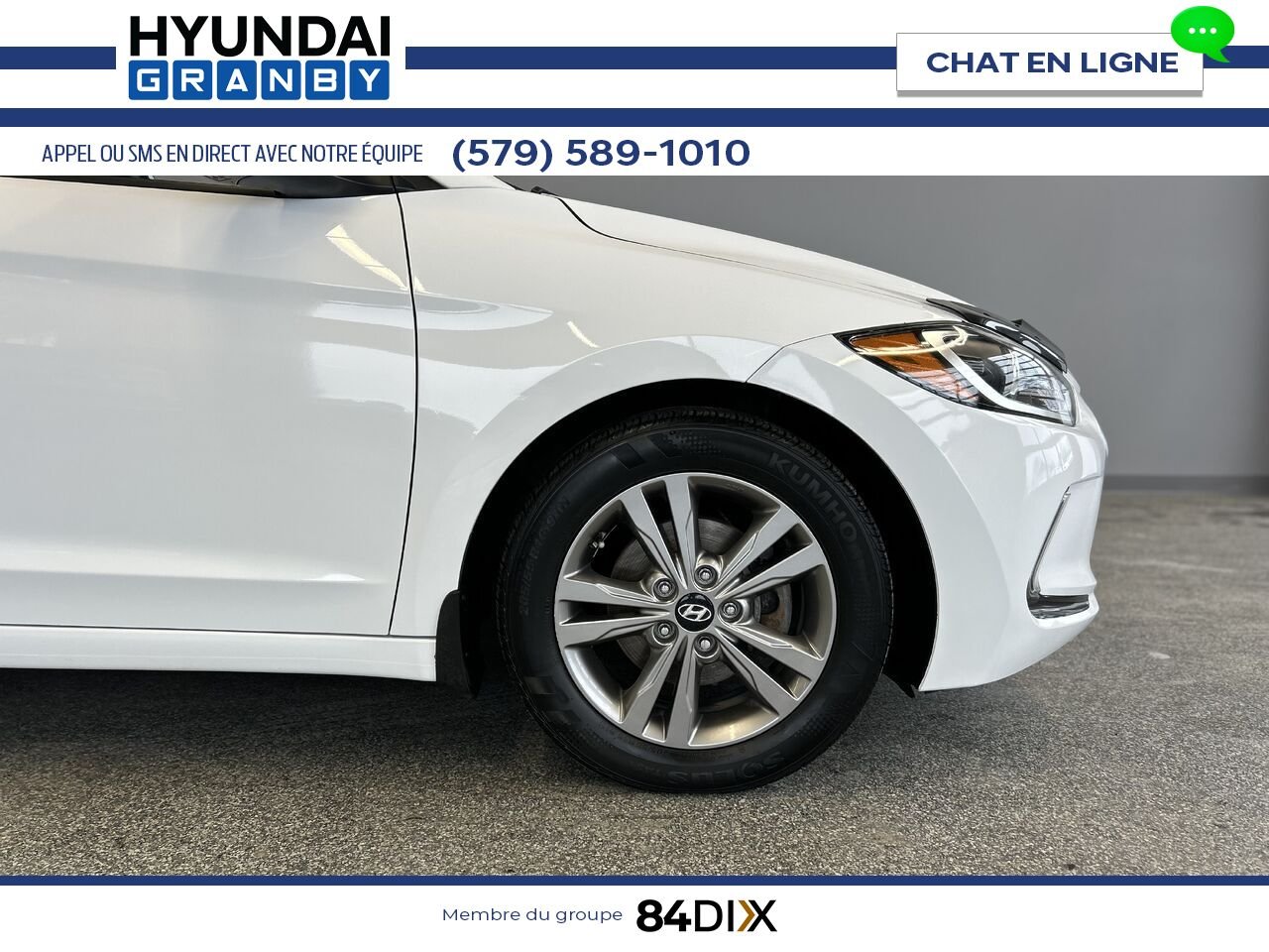 Hyundai Elantra 2018 Blanc Granby - photo #8