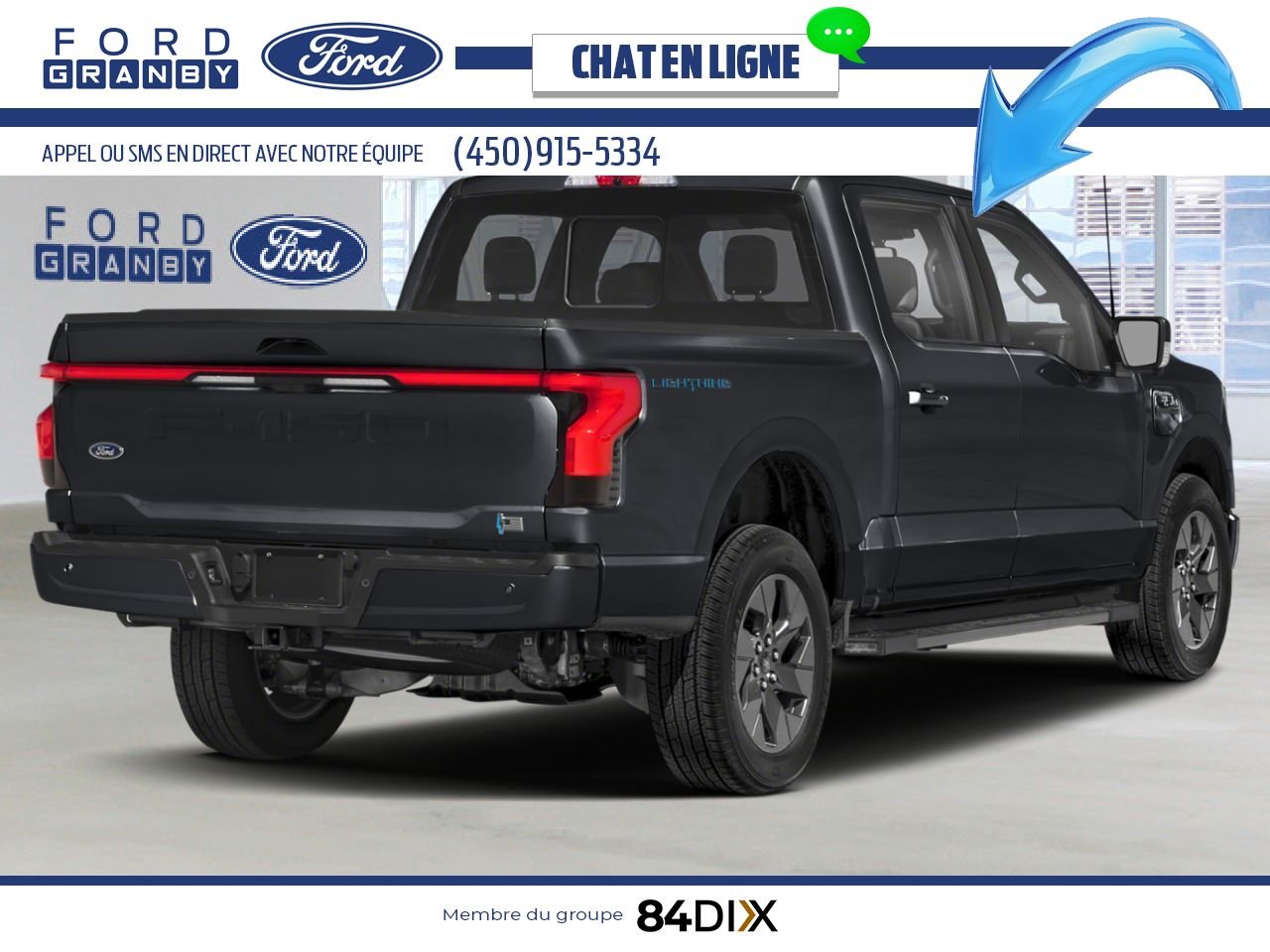 Ford F-150 Lightning 2025 Noir agate métallisé Granby - photo #1