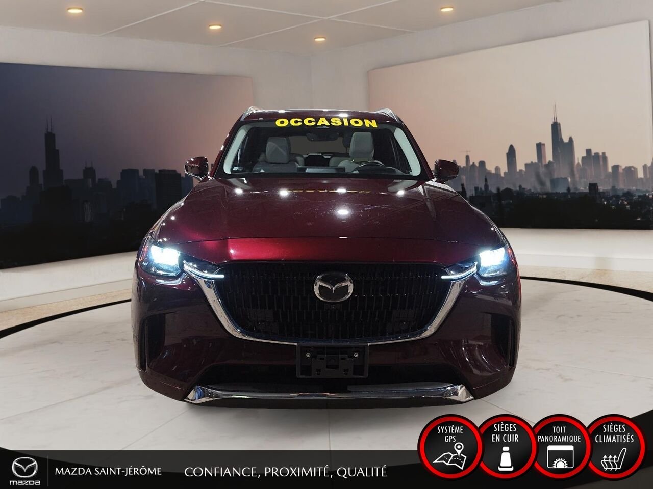 Mazda CX-90 hybride léger SIGNATURE TI | 1 PROPRIÉTAIRE | JAMAIS ACCIDENTÉ | HYBRIDE LÉGER | TOIT PANORAMIQUE | CUIR NAPPA 2024 Rouge Saint-Jérôme - photo #2