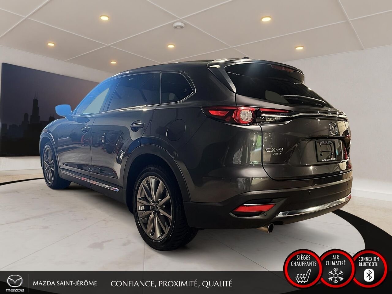 Mazda CX-9 GT | TOIT OUVRANT | CUIR | AWD | 2021 Gris Saint-Jérôme - photo #8