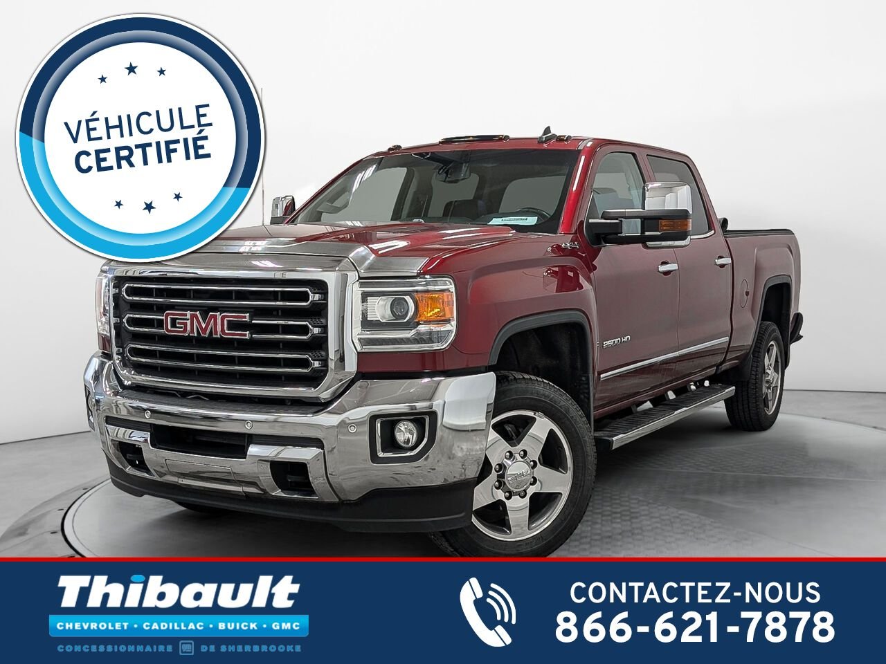 2018 GMC Sierra 2500 SLT 4WD Crew Cab Moteur 6.0l Essence Red Sherbrooke - photo #0