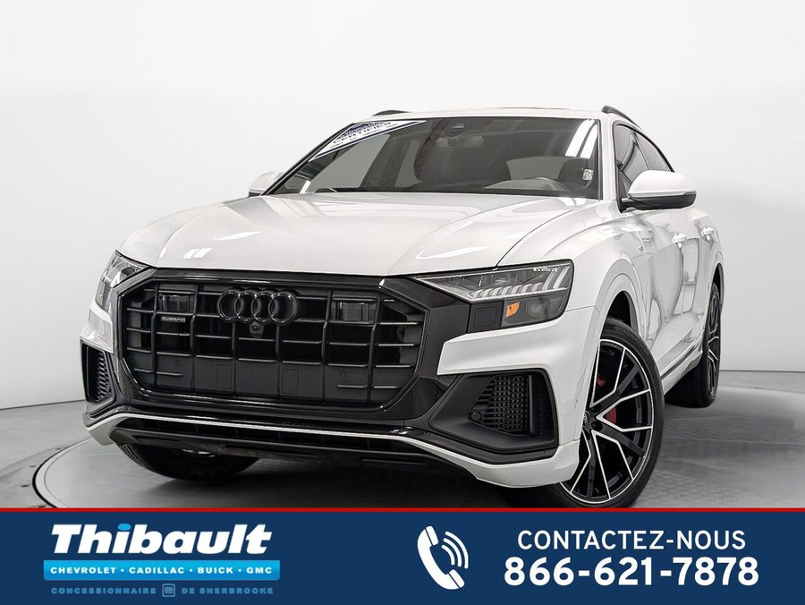 Audi Q8 3.0 TFSI Quattro S-line Black Optic Roues 22 Pouce 2022 Blanc