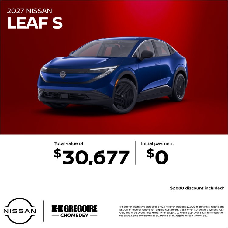 Nissan chomedey promo octobre Leaf S EN