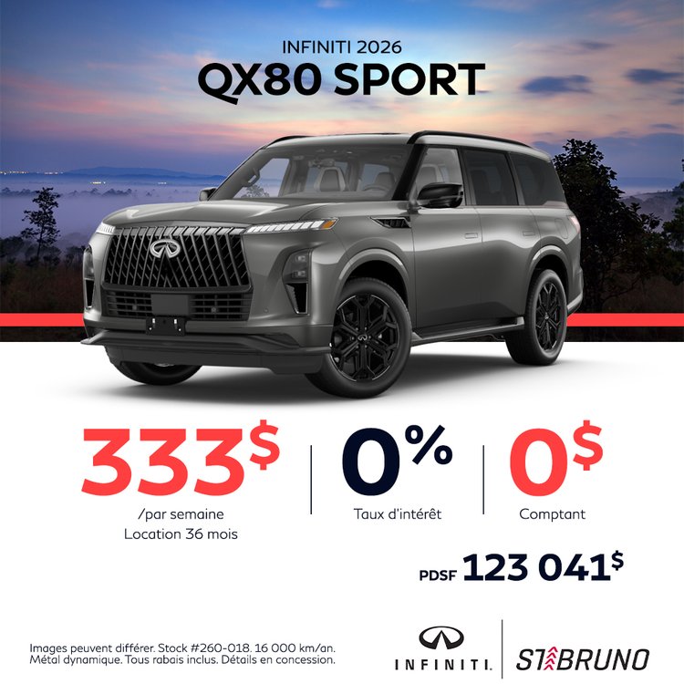 St bruno infiniti promo septembre QX80 SPORT 2026 FR