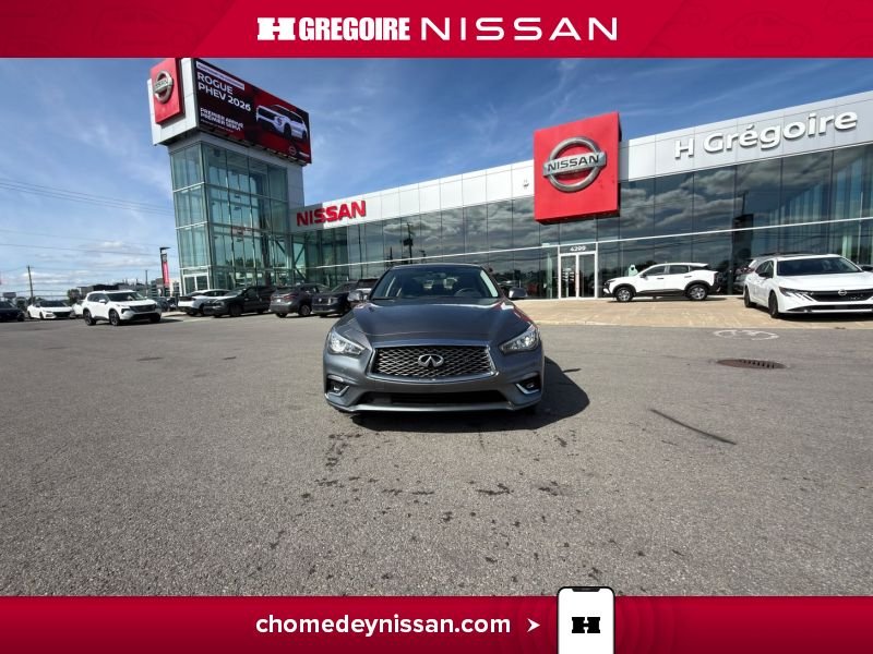 Infiniti Q50 CL7450 | LUXE AWD Cuir Toit Caméra Mags Carplay 2024 Gris Laval - photo #2
