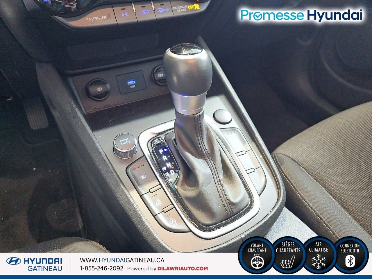 Hyundai Kona 2.0L Preferred TA*** sieges chauffants , volant chauffants, bas millage*** 2023 Noir Ottawa & Gatineau - photo #15