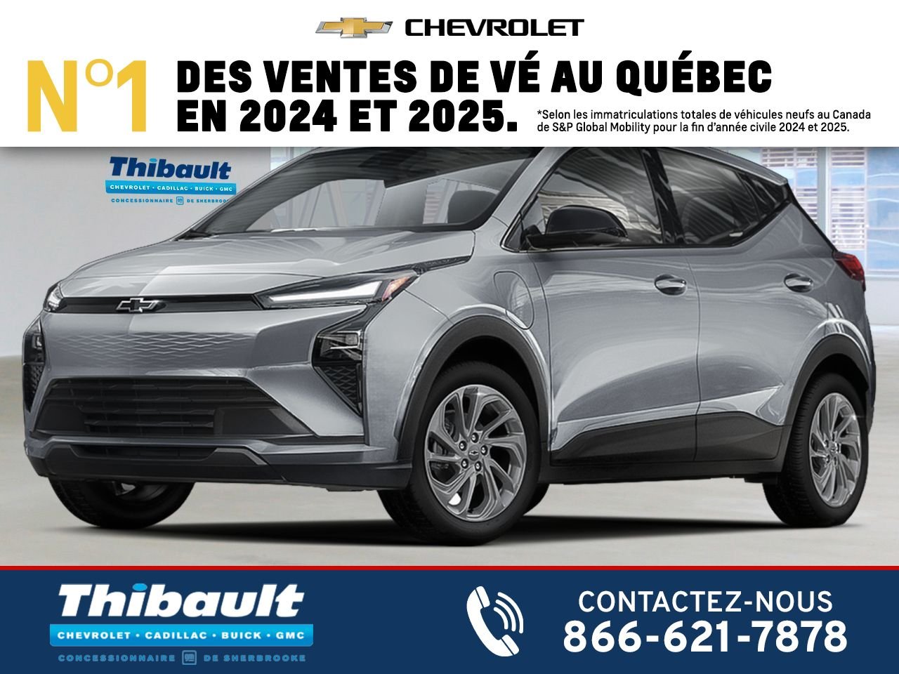 CHEVROLET BOLT RS 4 portes TA 2027 Gris Sherbrooke - photo #0
