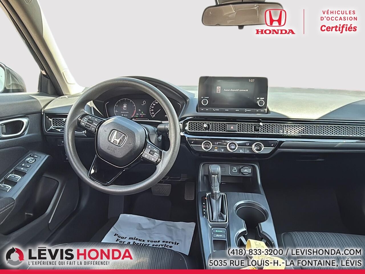 Honda Civic LX LX CVT 2023 Blanc Lévis - photo #17