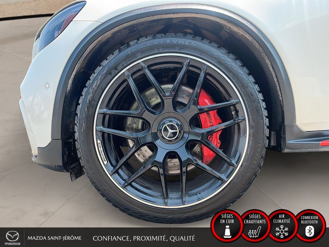 Mercedes-Benz GLC GLC 63 S AMG | CUIR ROUGE | TOIT PANORAMIQUE | 2019 Blanc Saint-Jérôme - photo #11