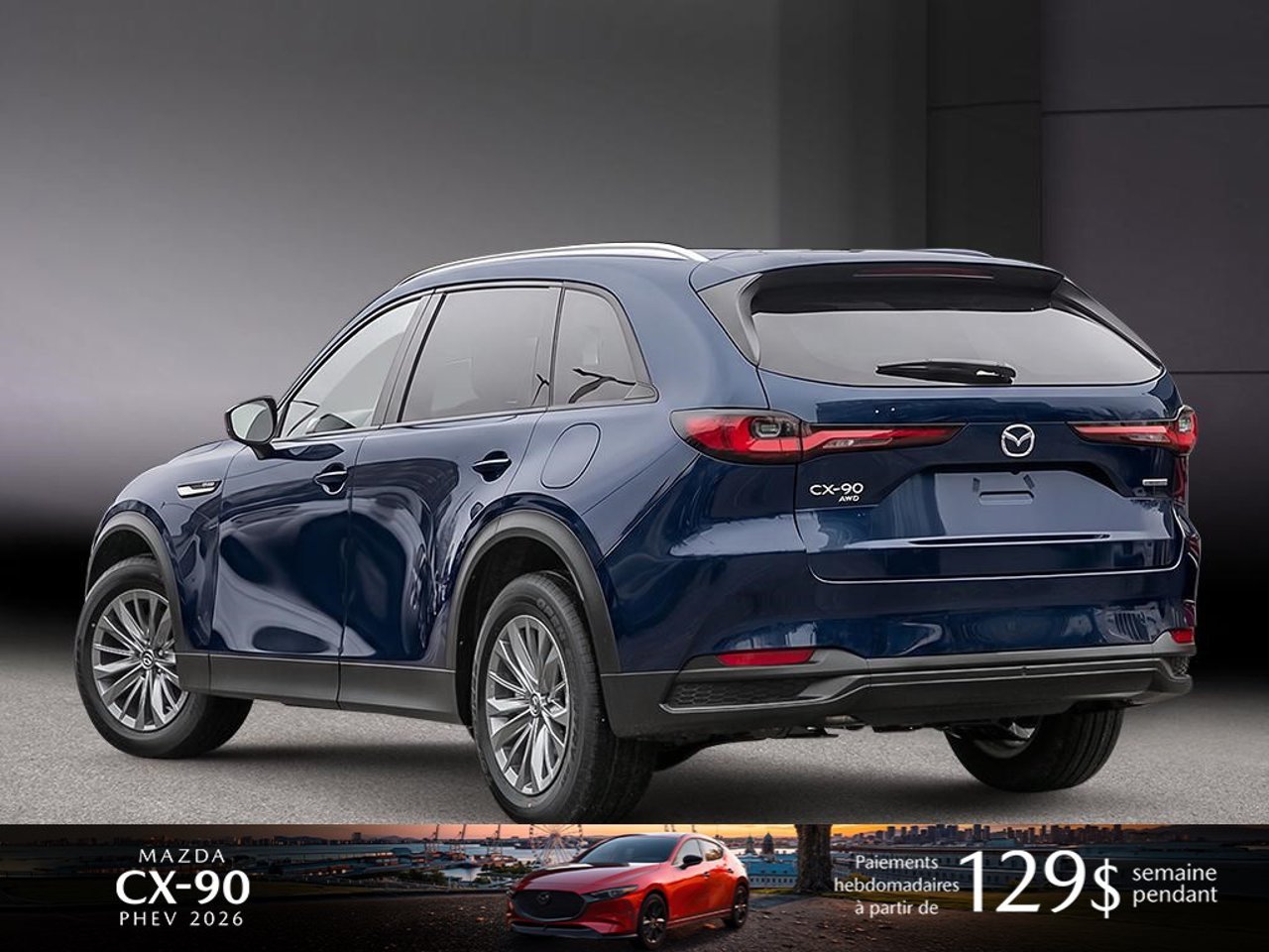 2026 Mazda CX-90 PHEV JM3KKCHA9T1382410 Deep Crystal Blue Mica Mirabel - photo #3