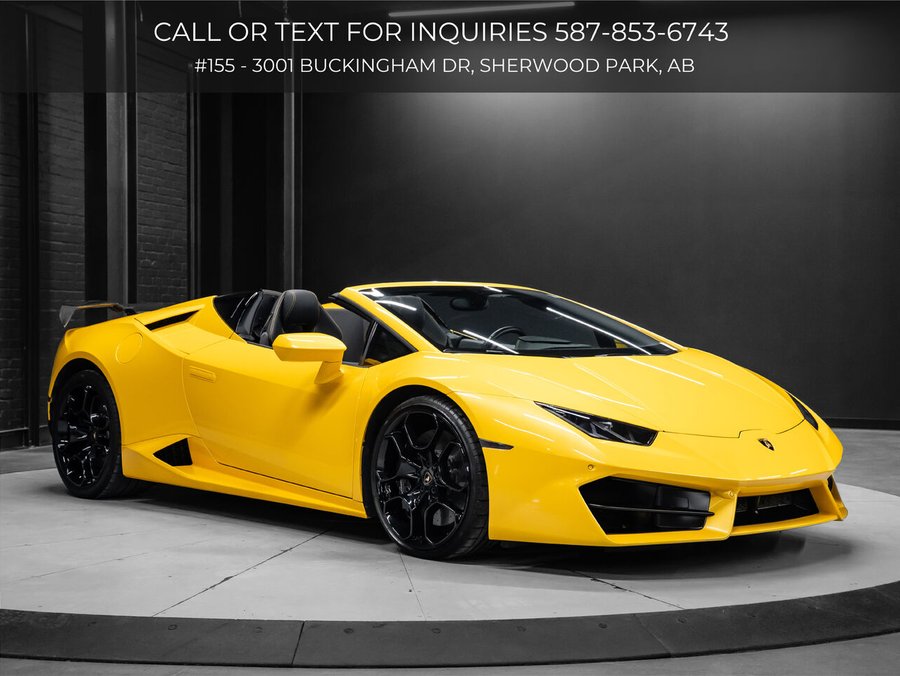 2017 Lamborghini Huracan LP 580-2 Spyder | Full Front PPF | Carbon Spoiler | Front Lift Yellow