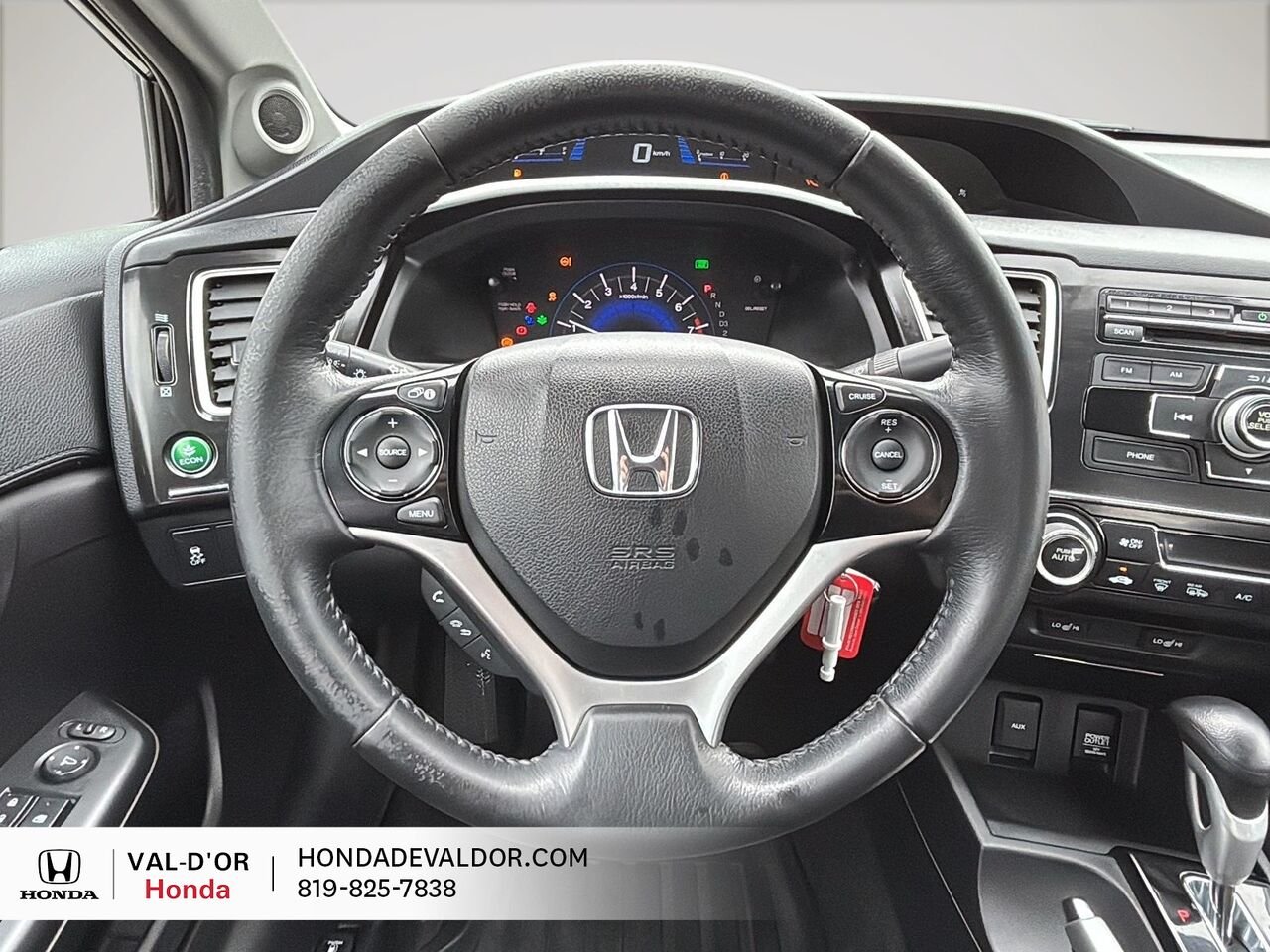 Honda Berline Civic EX 4 portes, boîte automatique 2013 Noir Val-d'Or - photo #8