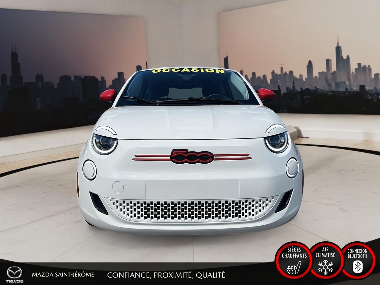 2024 FIAT 500e Édition (RED) | 100 % ÉLECTRIQUE | NAVIGATION | CAMÉRA DE RECUL | CARFAX VIERGE White Saint-Jérôme - photo #2