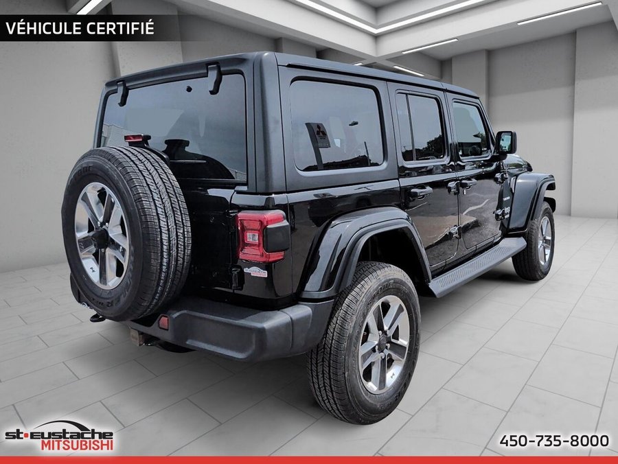 Jeep Wrangler Unlimited Sahara 4x4-4 PORTE-2 TOIT-PNEU ÉTÉ NEUF-LIFT KIT 2 POUCE 2018 Noir