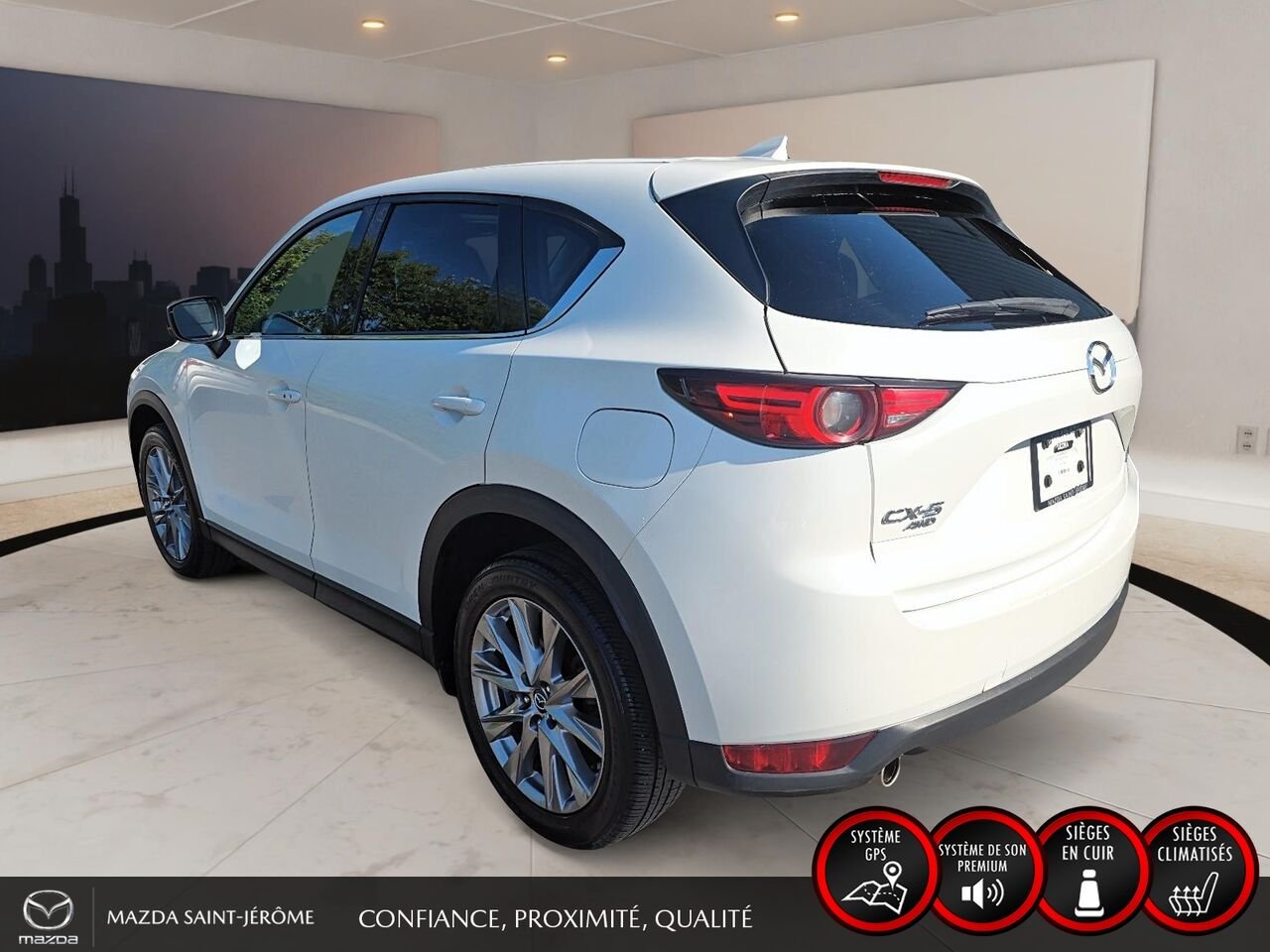 2019 Mazda CX-5 GT | TOIT OUVRANT | CUIR | NAVIGATION | AWD White Saint-Jérôme - photo #9