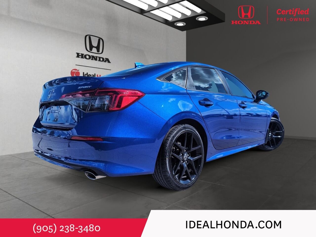 2024 Honda Civic Sedan SPORT CVT / CLEAN CARFAX Blue Mississauga - photo #3