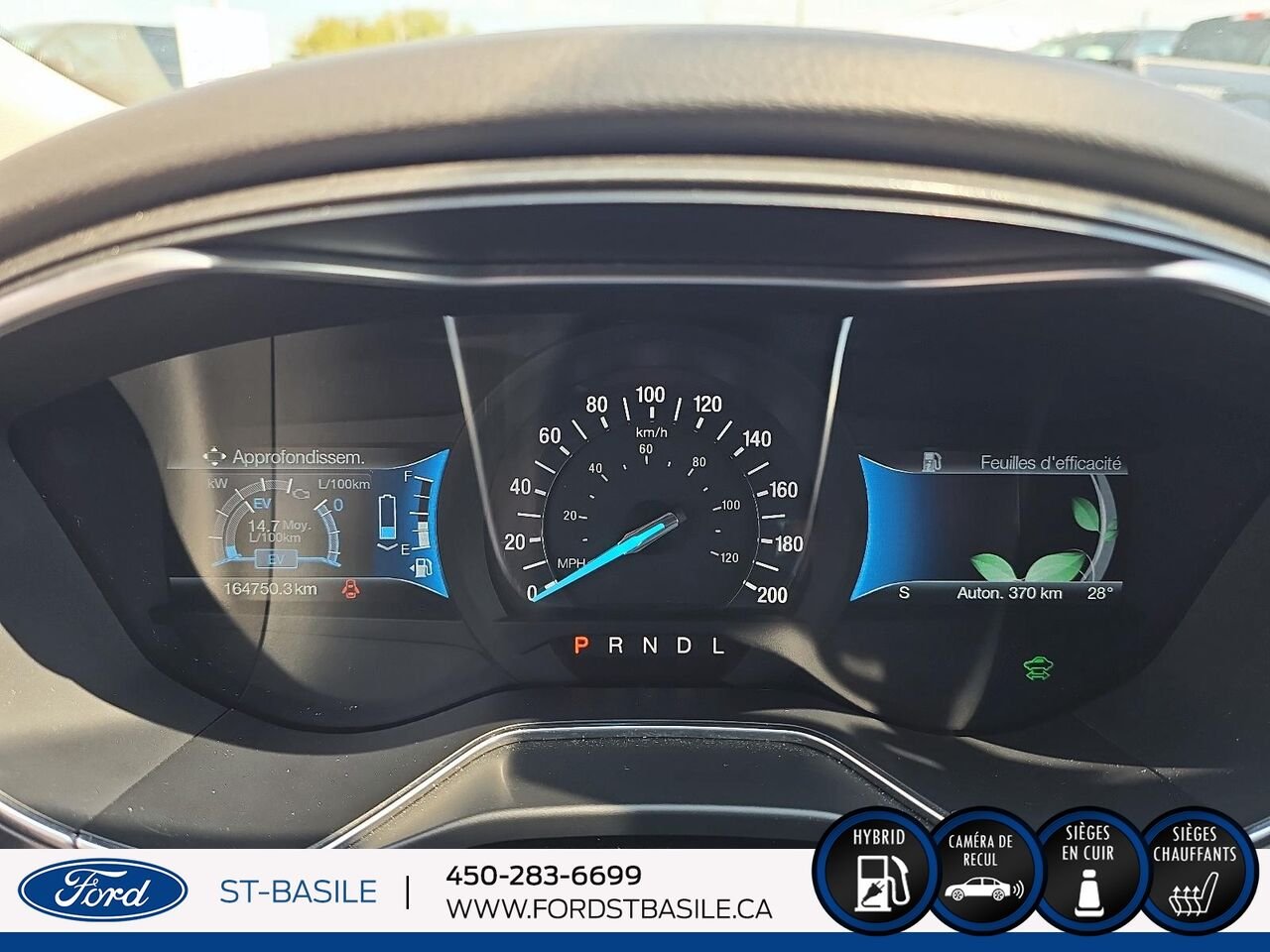 Ford FUSION HYBRIDE 2015 Blanc Saint-Basile-le-Grand - photo #28