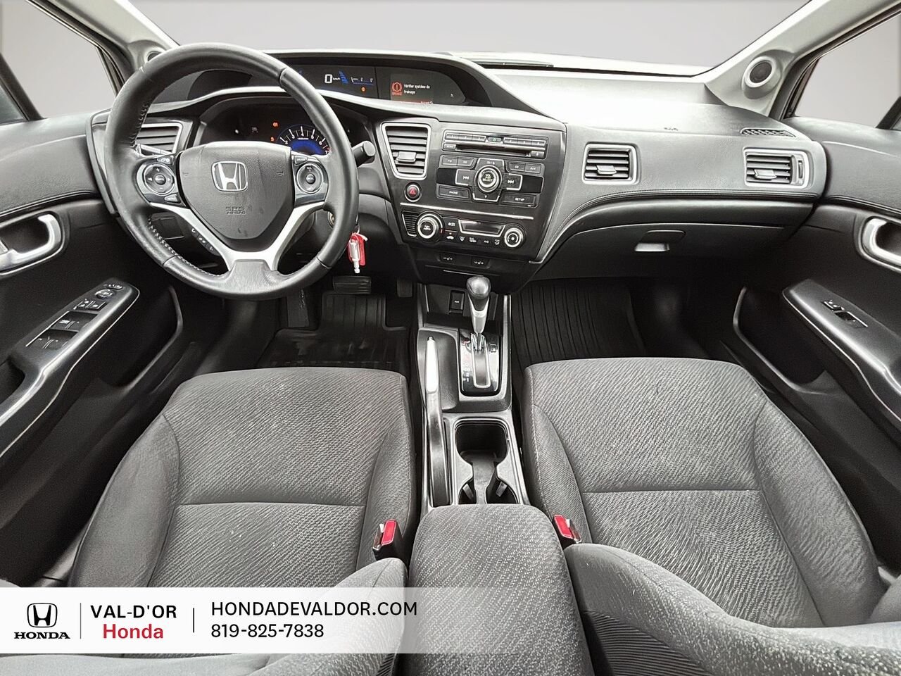 Honda Berline Civic EX 4 portes, boîte automatique 2013 Noir Val-d'Or - photo #7