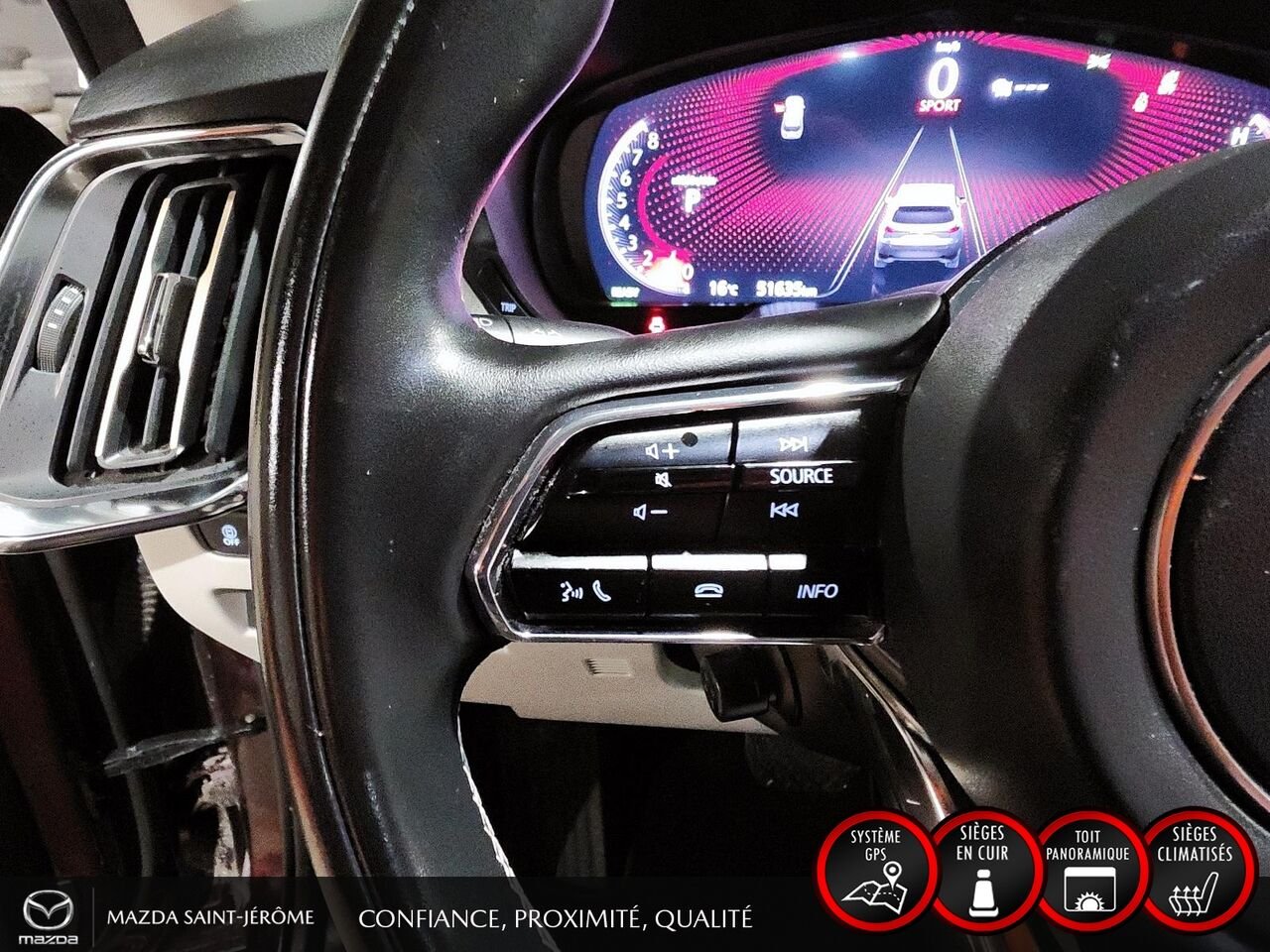 Mazda CX-90 hybride léger SIGNATURE TI | 1 PROPRIÉTAIRE | JAMAIS ACCIDENTÉ | HYBRIDE LÉGER | TOIT PANORAMIQUE | CUIR NAPPA 2024 Rouge Saint-Jérôme - photo #13