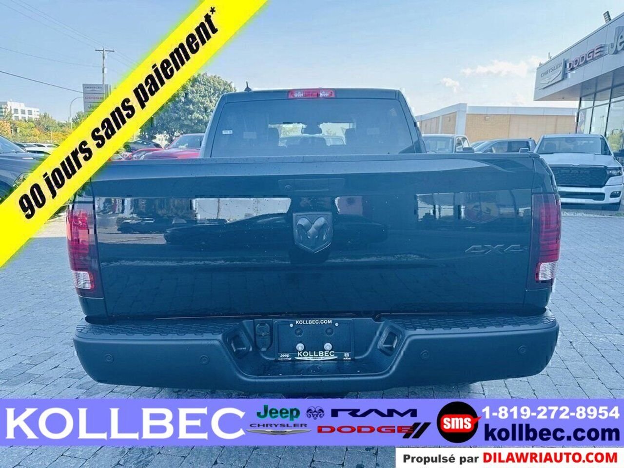 2024 Ram 1500 Classic 241290 | Warlock cabine d'équipe 4x4 Diamond Black Crystal Pearl Gatineau - photo #3