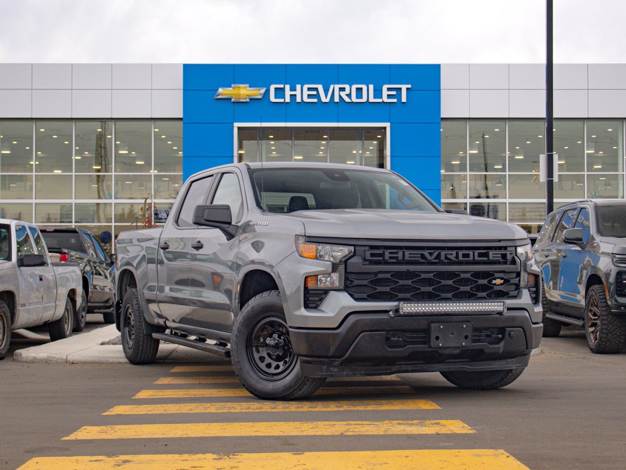 2023 Chevrolet Silverado 1500 4WD Crew Cab 147 Work Truck Grey Sherwood Park - photo #1