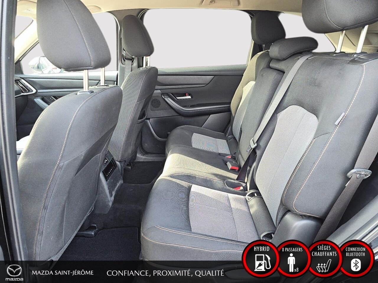 2024 Mazda CX-90 hybride rechargeable GS | 1 PROPRIÉTAIRE | JAMAIS ACCIDENTÉ | HYBRIDE RECHARGEABLE | AWD | DÉMARREUR À DISTANCE Black Saint-Jérôme - photo #19