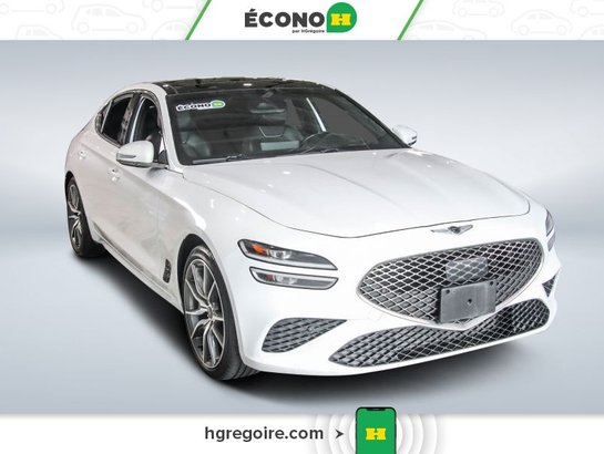 2022 Genesis G70 3.3T Advanced AWD CUIR TOIT OUVRANT CAMÉRA MAGS White