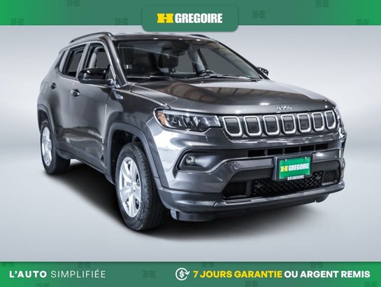 2022 Jeep Compass NORTH AWD AUTO A/C CUIR NAV GR ELECT MAGS CAM RECU Grey