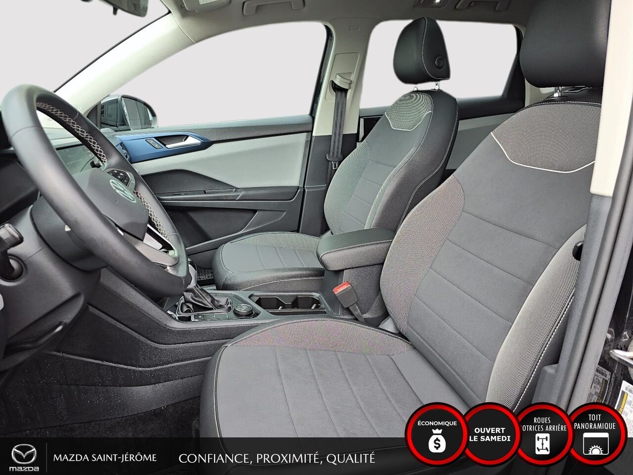 Volkswagen Taos Comfortline 4MOTION | TOIT PANORAMIQUE | MAGS | CUIR | 2023 Noir Saint-Jérôme - photo #16