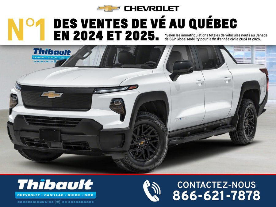 CHEVROLET SILVERADO EV WT à autonomie prolongée à cabine multiplace e4RM 2026 BLANC SOMMET