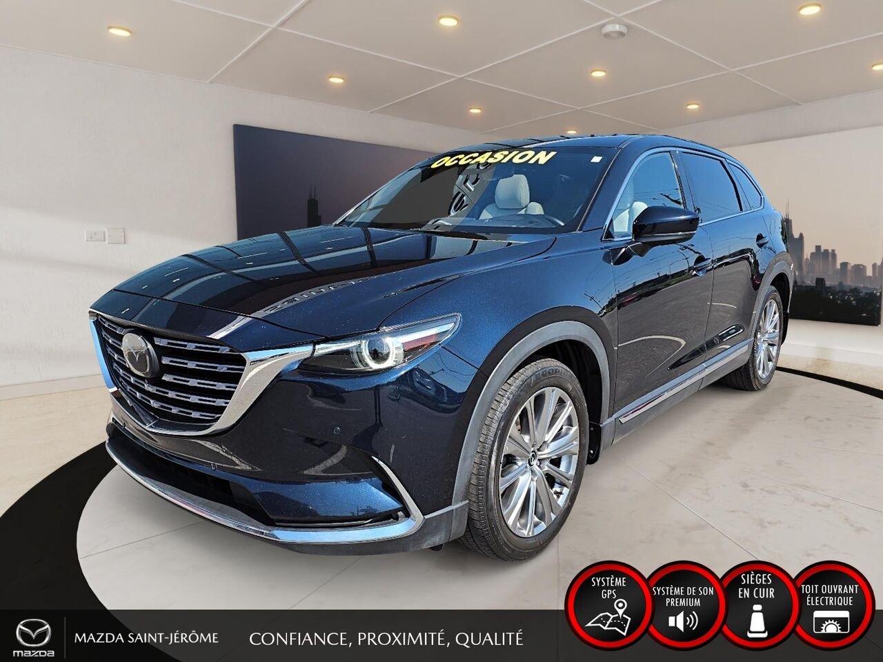 Mazda CX-9 Signature | AWD | TOIT OUVRANT | CUIR | 6 PASS 2022 Bleu Saint-Jérôme - photo #0